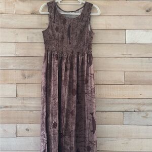 MISSLOOK Brown Patterned Midi Dress